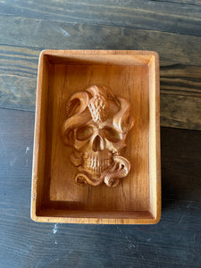 BH Skull & Snake Carved Wall Art